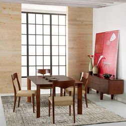 Ari Rectangular Extension Maple Dining Table with Smooth Top in Chestnut Finish - Products