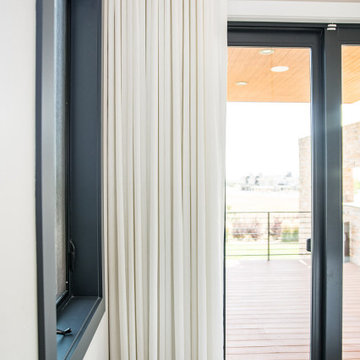 Roller Shades, Cornices and Drapery