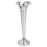 The Novogratz - Traditional Silver Aluminum Metal Vase 30556 - This flower vase will turn any traditional style inspired living room into an elegant showcase when displayed on tables with fresh flowers. Designed with felt or rubber stoppers at the base that prevent scratching furniture and table tops, as well as sliding around. This item ships in 1 carton. This slim and tapered profile of this flower vase will work well with long stem flowers or as is on tables and shelves. Aluminum vase makes a great gift for any occasion. Suitable for indoor use only. This item ships fully assembled in one piece. Made in India. This is a single silver colored vase. Traditional style. Vase has a 3 in mouth opening.