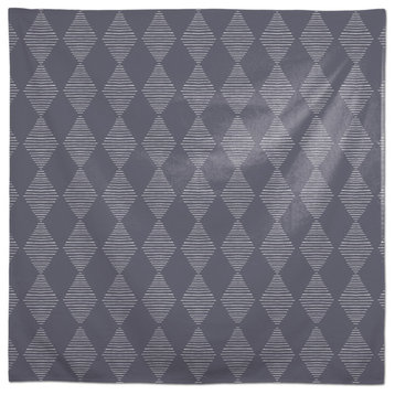 Line Diamonds Dark Gray 58x58 Tablecloth