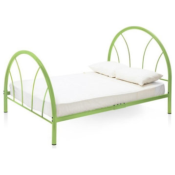 Roseberry Kids Modern Non-Recycled Steel Metal Full Bed in Green
