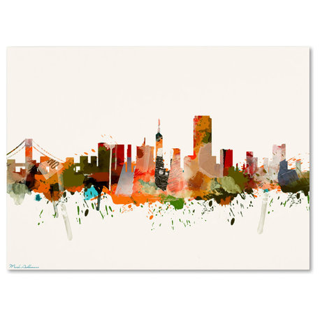 Mark Ashkenazi 'San Francisco California Mark 2' Canvas Art, 19"x14"