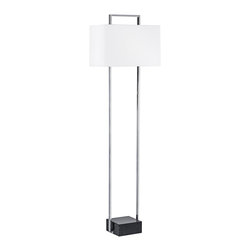 Nova - Nova Stratum Weathered Brass Open Rectangle Floor Lamp - Floor Lamps
