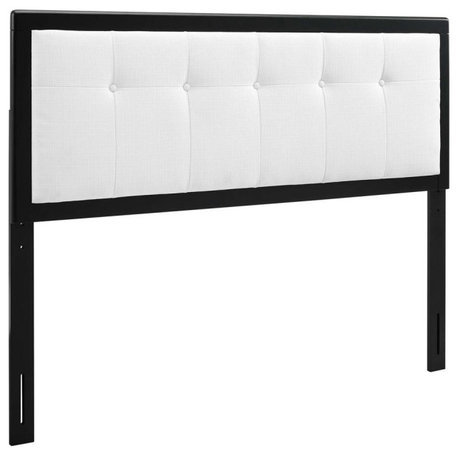 Draper Tufted Queen Fabric and Wood Headboard
