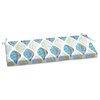 Pillow Perfect Leaf Block Teal/Citron Bench Cushion