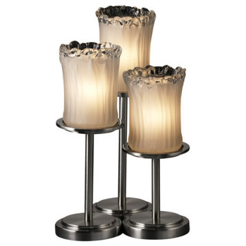 Veneto Luce Dakota Table Lamp, Cylinder With Rippled Rim