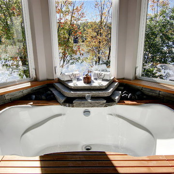 Master bedroom and bathroom