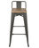 LumiSource Oregon Low Back Bar Stool, Gray and Brown