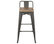 LumiSource Oregon Low Back Bar Stool, Gray and Brown
