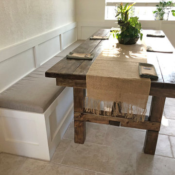 Custom breakfast nook cushions
