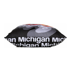 Michigan Map Pillow, Charcoal - Decorative Pillows