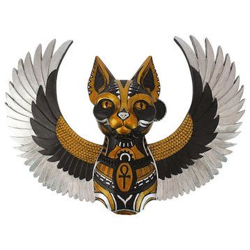 Design Toscano Goddess Bastet Winged Cat Wall Plaque