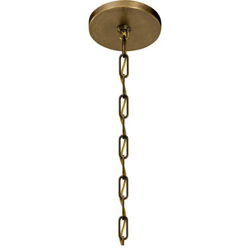 Abbotswell 12 Light Chandelier in Natural Brass