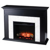 Torron Marble Tiled Touch Screen Electric Fireplace - Black