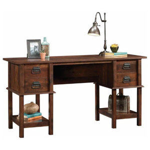 Sauder Registry Row Desk Amber Pine