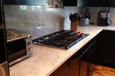 Example of a trendy kitchen design in Boston
