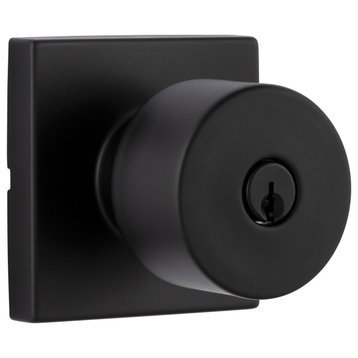 Miseno MLK1090 Quattro Shaker Single Cylinder Keyed Entry Door - Matte Black