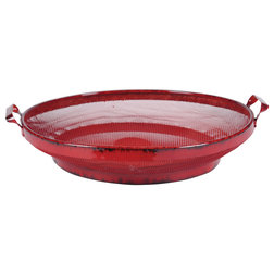 Rustic Serving Trays Red Metal Mesh Serving Tray
