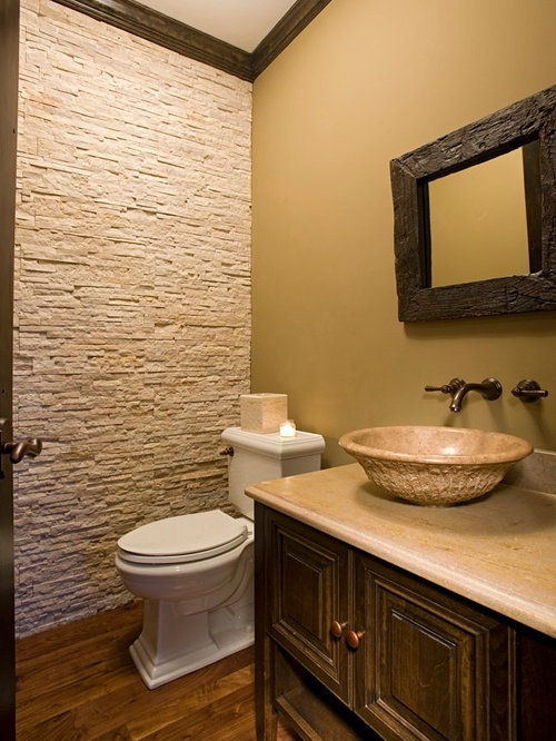 Small Rustic Powder Room Design Ideas, Remodels & Photos