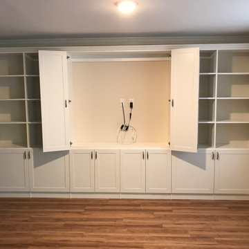 Entertainment Center with Foldable Cabinets for TV