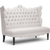 Baxton Studio Witherby Gray Linen Modern Banquette Bench