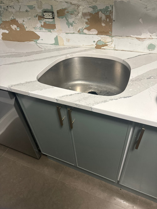D sink where to place faucet, air switch and soap dispenser?