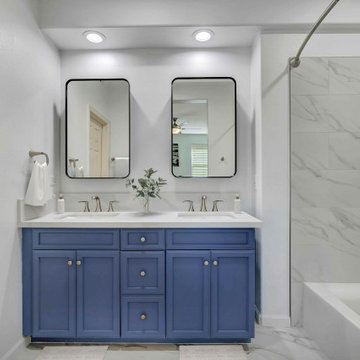 Elegant Countertop Detail in Modern Irvine Bathroom Remodel