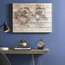 Wood World Map Print On Wood, 80x60 cm
