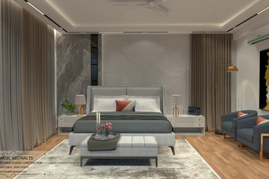 Inspiration for a coastal bedroom remodel in Delhi