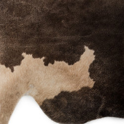 Luxury Natural Cowhide Area Rug,Handmade,Gray-Brown-Black, White, Large 7'7"x7'2 - Area Rugs