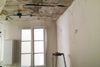 Travaux de peinture dans un appartement après dégât des eaux