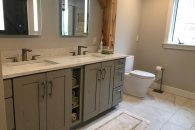 Design ideas for a transitional bathroom in Other.