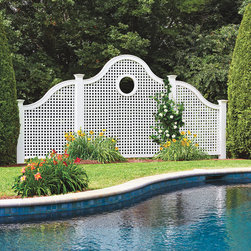 Poolside Privacy Lattice Screen - Pergolas