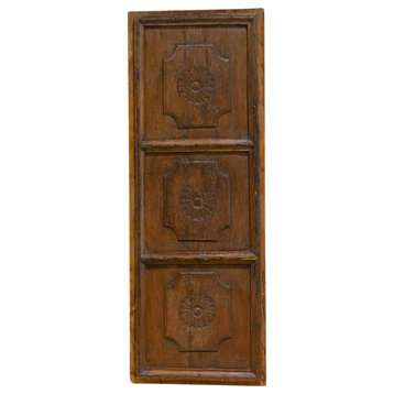Consigned, 18th Century Spanish Farmhouse Carved Cabinet Door