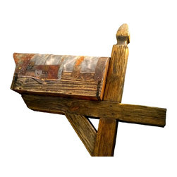 Western style mailbox with post - Mailboxes