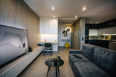 Living room - contemporary living room idea in Other