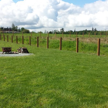 Cedar, 3 Rail Horse Fence, With Wire