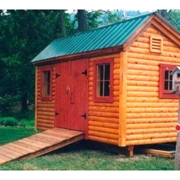 Log Cabin siding ~ Saltbox Shed