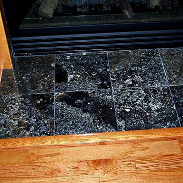 Natural Fossil Stone Fireplace Surround Detail