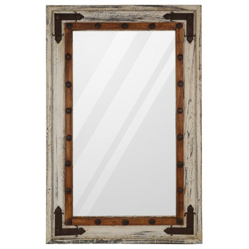 El Paso Vanity Accent Mirror, 23"x35", Vintage White