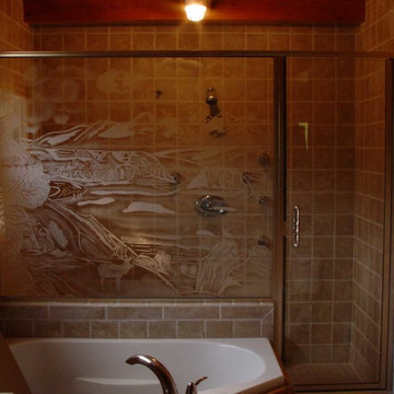 Etched Shower Door Samples