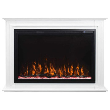 Touchstone Forte Elite 40" Electric Fireplace With White Mantel
