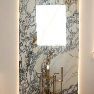 Backlit Arabescato Corchia Marble Feature Wall