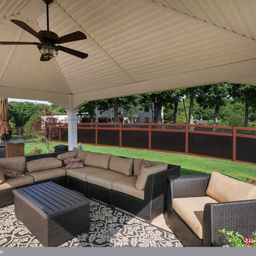 Wood Grain PVC Vinyl Fence by Illusions Vinyl Fence