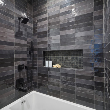 Flash Graphite Ceramic Tile Shower