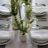 Silver Grey Linen  Tablecloth, Silver, 90" Round