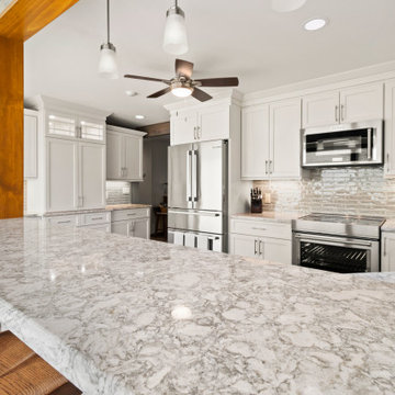 Kitchen with unique stonework