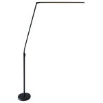 Lite Source - Pontus LED Floor Lamp, Satin Black - Stylish and bold. Make an illuminating statement with this fixture. An ideal lighting fixture for your home.&nbsp
