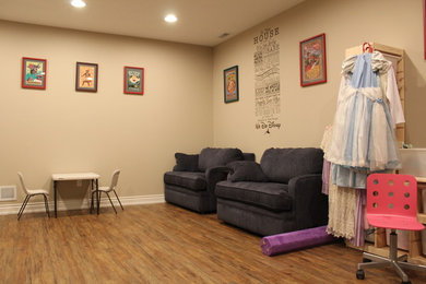 Vinyl floor basement photo in Grand Rapids