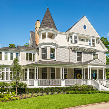 Painted Cedar Siding on Victorian Home